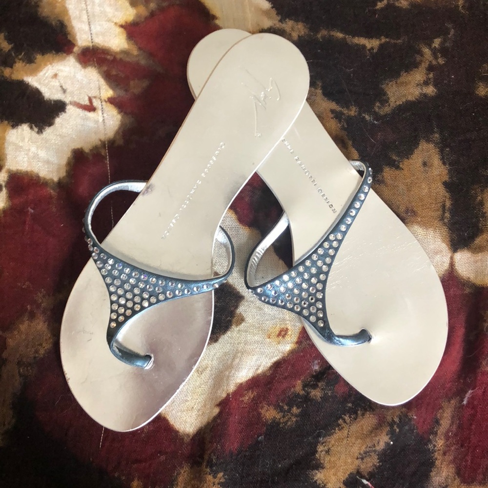 Giuseppe Zanotti silver sandals